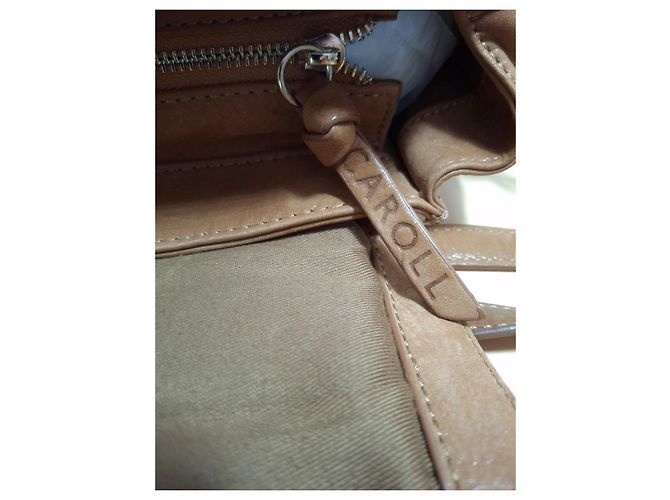 CAROLL Borsa a spalla in pelle marrone - vista 11