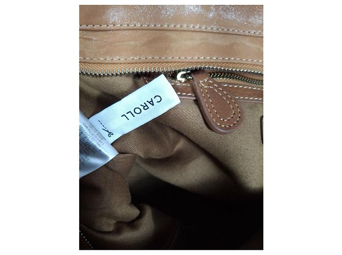 CAROLL Borsa a spalla in pelle marrone - vista 14