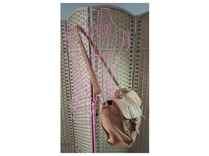 CAROLL Borsa a spalla in pelle marrone - vista 16