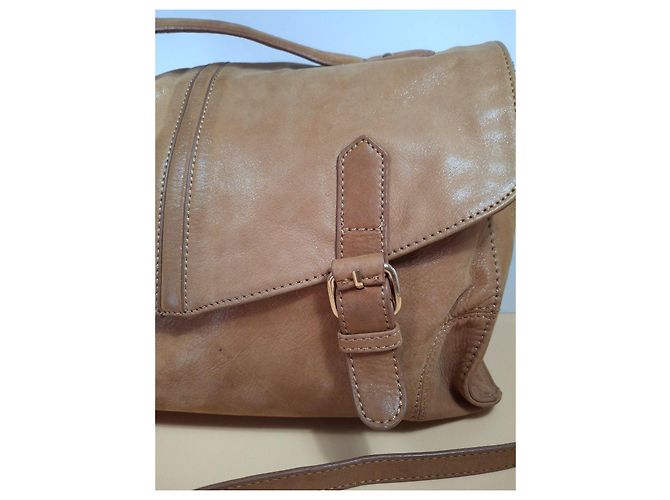 CAROLL Borsa a spalla in pelle marrone - vista 3