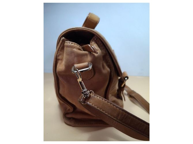 CAROLL Borsa a spalla in pelle marrone - vista 6