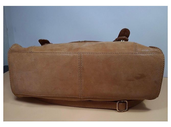 CAROLL Borsa a spalla in pelle marrone - vista 8