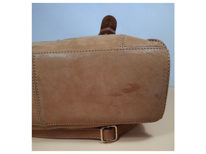 CAROLL Borsa a spalla in pelle marrone - vista 9