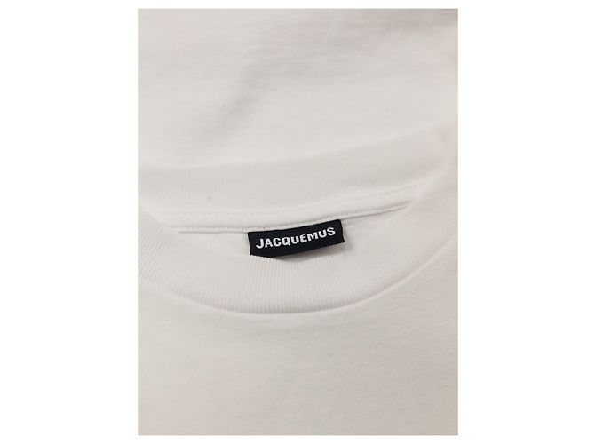 Camiseta Jacquemus Oversized Blanca con Logo de Algodón Blanco - vista 3