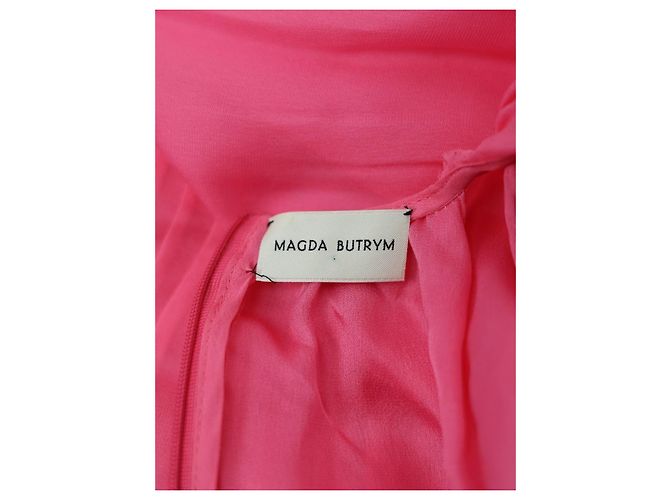 Magda Butrym Vestido Mini de Seda Rosa con Apliques Florales - vista 3