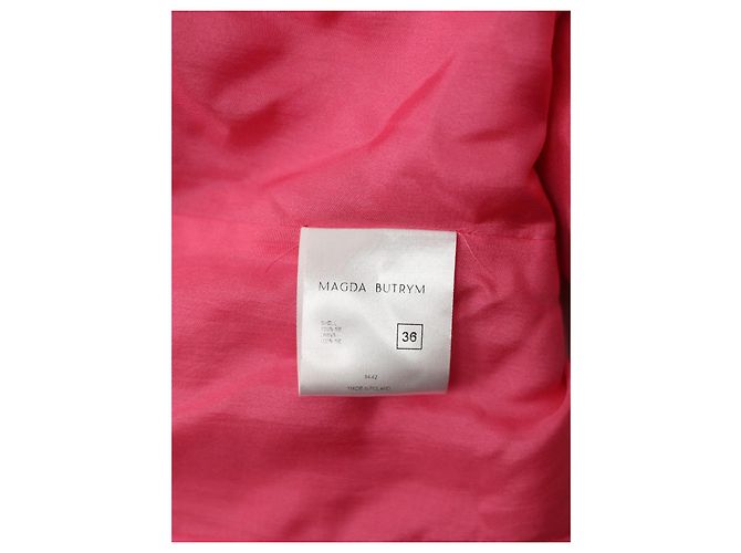 Magda Butrym Vestido Mini de Seda Rosa con Apliques Florales - vista 4