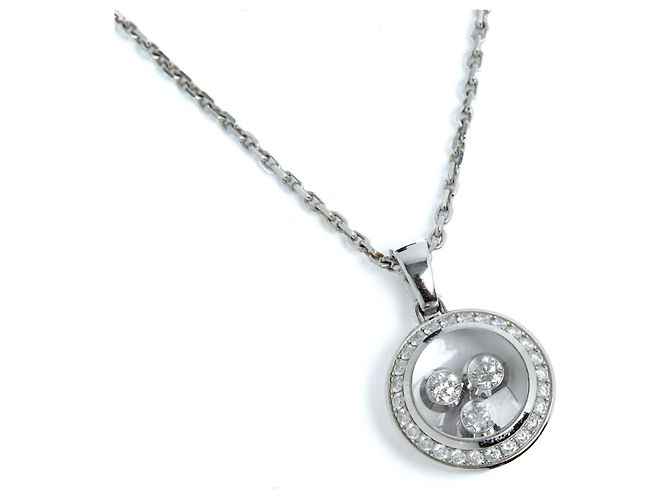 Collar Péndulo Chopard Happy Diamonds Icons en Oro Blanco Plata - vista 2