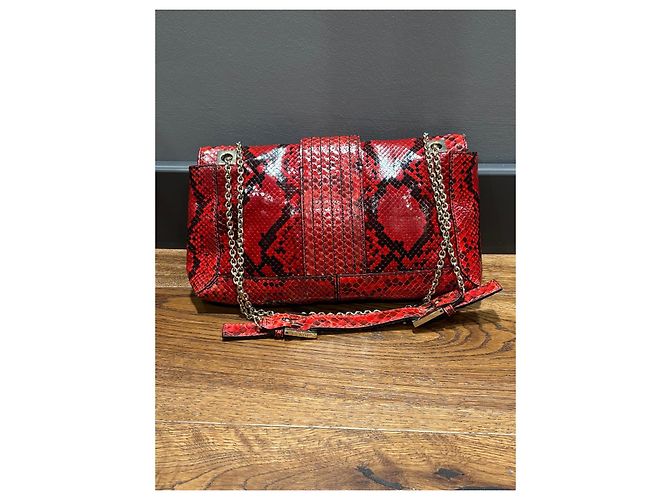 Borsa a Spalla Fendi Baguette Sneake Rosso Stampa python - vista 2
