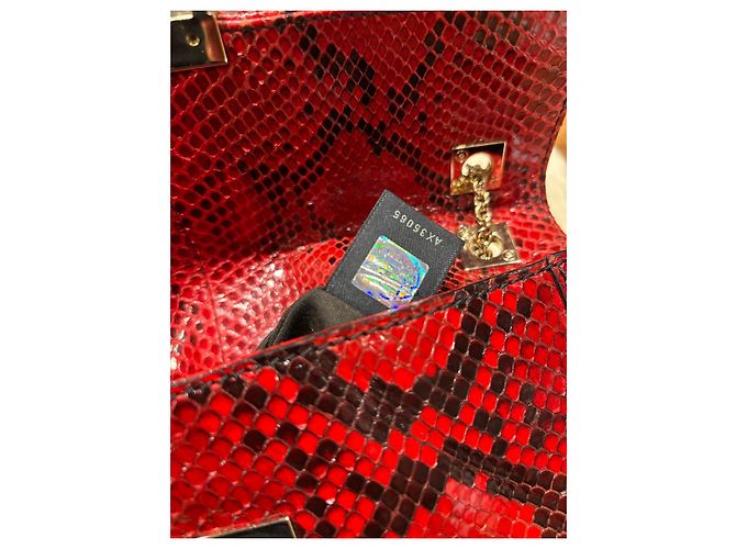 Borsa a Spalla Fendi Baguette Sneake Rosso Stampa python - vista 5