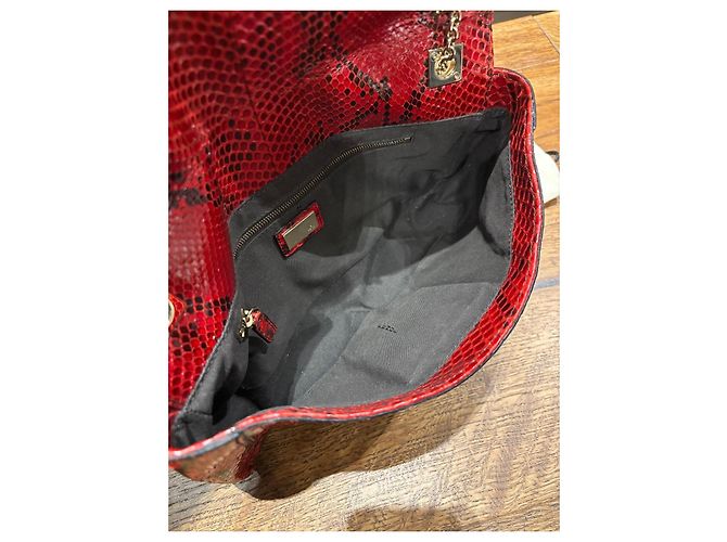 Borsa a Spalla Fendi Baguette Sneake Rosso Stampa python - vista 8