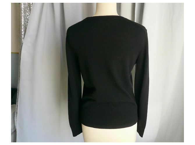 CHANEL Schwarzer Kaschmirpullover Ausgezeichneter Zustand Größe 38 - Ansicht 6
