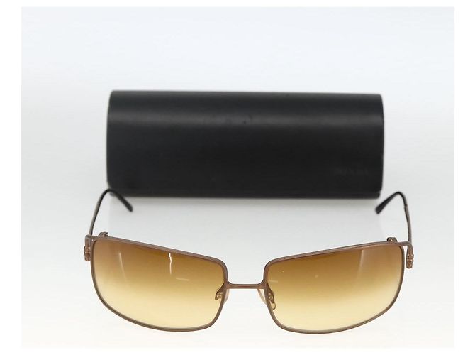 Gafas de sol PRADA metal marrón Auth BA11431 Castaño - vista 11