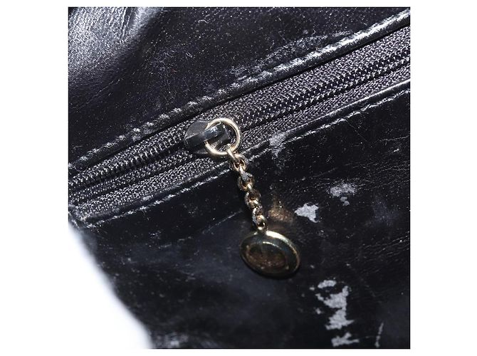 Bolso de Mano GUCCI Ante Negro Dorado 002 2122 0465 Auth 174512 - vista 21