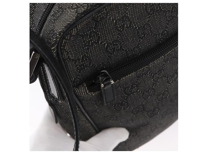 Borsa a Spalla GG Canvas Gucci Nera Argento 03136 Auth 174538 Nero - vista 16