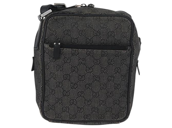 Borsa a Spalla GG Canvas Gucci Nera Argento 03136 Auth 174538 Nero - vista 2