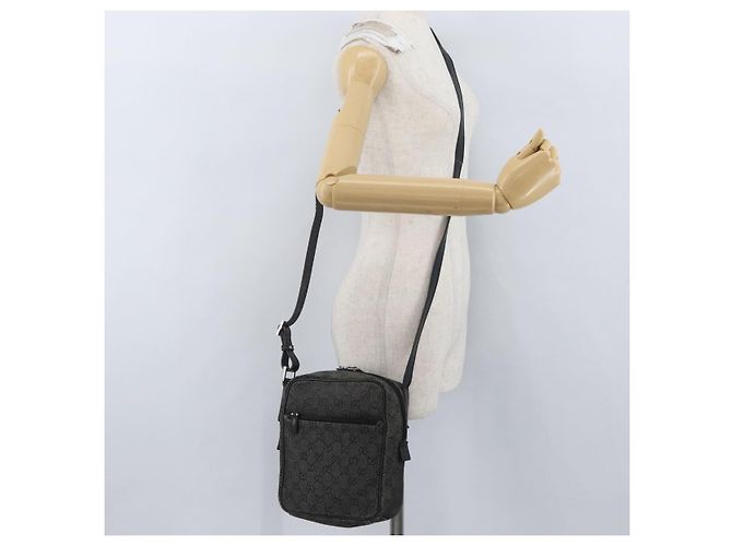 Borsa a Spalla GG Canvas Gucci Nera Argento 03136 Auth 174538 Nero - vista 25