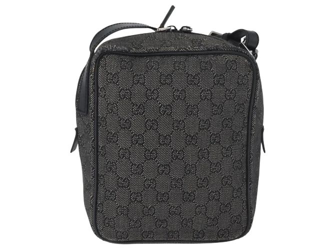 Borsa a Spalla GG Canvas Gucci Nera Argento 03136 Auth 174538 Nero - vista 3