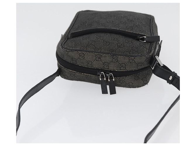 Borsa a Spalla GG Canvas Gucci Nera Argento 03136 Auth 174538 Nero - vista 6