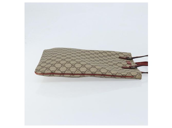 Gucci Borsa a mano GG Supreme in PVC beige e argento 117551 Auth ep13822 - vista 4
