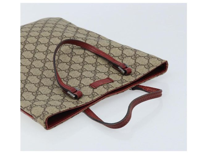 Gucci Borsa a mano GG Supreme in PVC beige e argento 117551 Auth ep13822 - vista 6