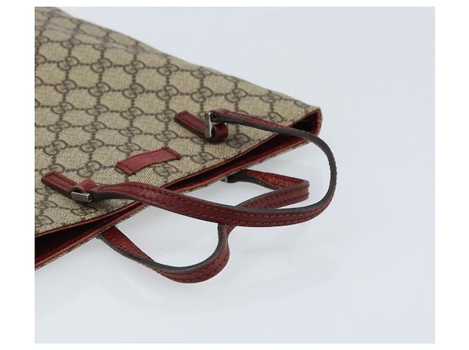 Gucci Borsa a mano GG Supreme in PVC beige e argento 117551 Auth ep13822 - vista 7