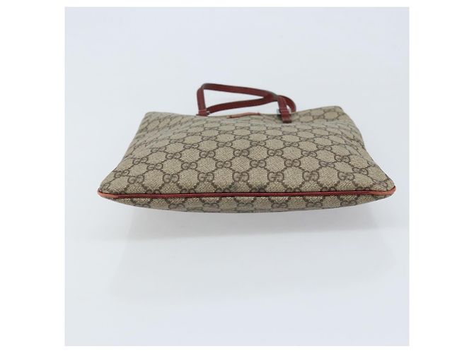 Gucci Borsa a mano GG Supreme in PVC beige e argento 117551 Auth ep13822 - vista 9