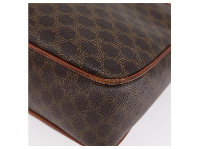 Céline Borsa a Spalla in Tela Macadam CELINE in Pelle PVC Marrone Oro Auth ep13731 D'oro - vista 11