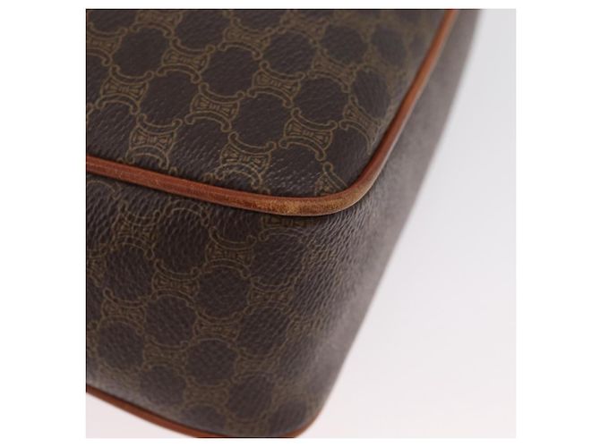 Céline Borsa a Spalla in Tela Macadam CELINE in Pelle PVC Marrone Oro Auth ep13731 D'oro - vista 12