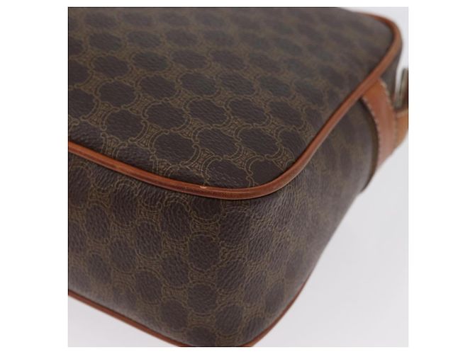 Céline Borsa a Spalla in Tela Macadam CELINE in Pelle PVC Marrone Oro Auth ep13731 D'oro - vista 13