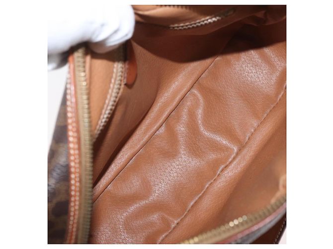 Céline Borsa a Spalla in Tela Macadam CELINE in Pelle PVC Marrone Oro Auth ep13731 D'oro - vista 17