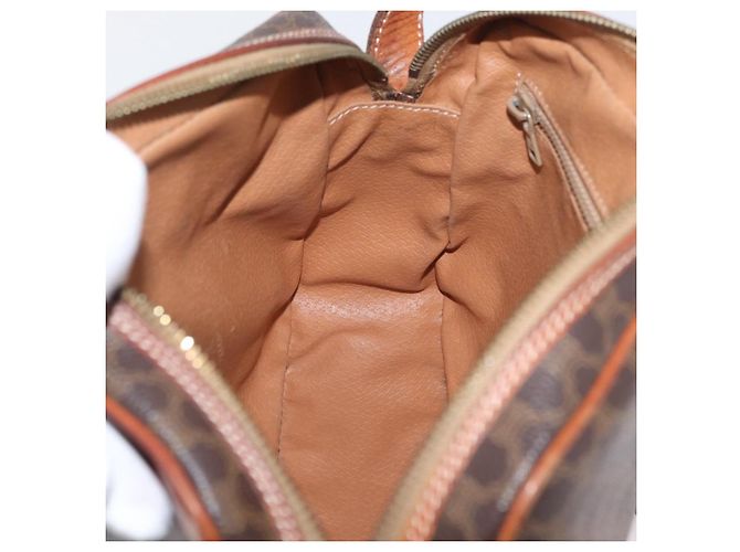 Céline Borsa a Spalla in Tela Macadam CELINE in Pelle PVC Marrone Oro Auth ep13731 D'oro - vista 19