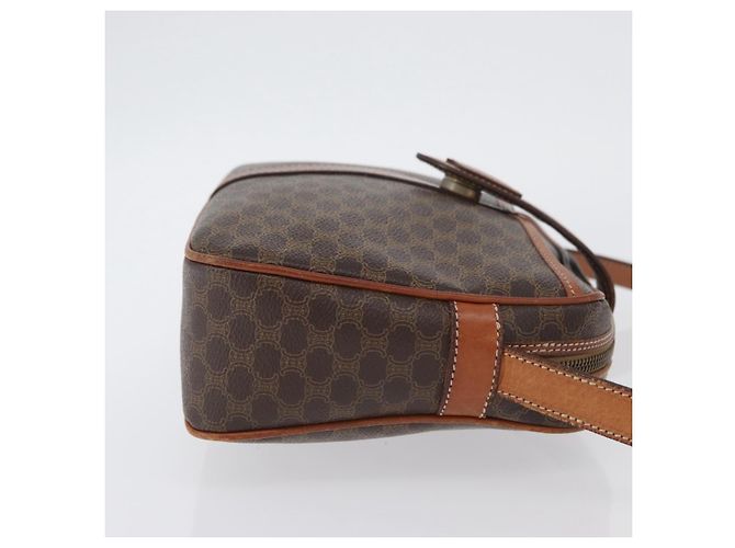 Céline Borsa a Spalla in Tela Macadam CELINE in Pelle PVC Marrone Oro Auth ep13731 D'oro - vista 4