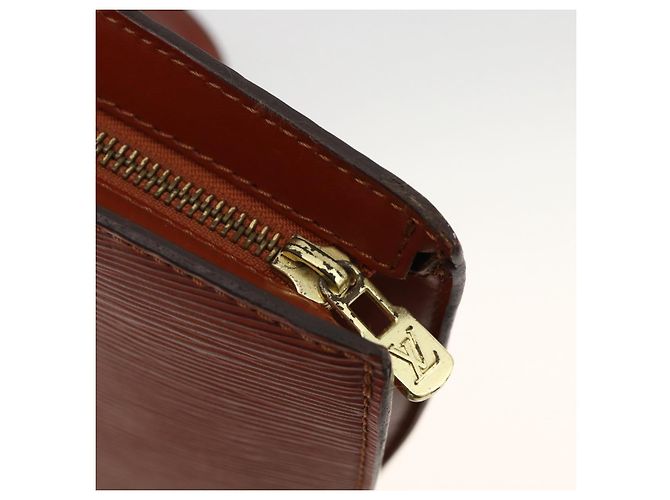 LOUIS VUITTON Borsa a Mano Epi Saint Jacques Marrone M52263 LV Auth BA11442 - vista 10