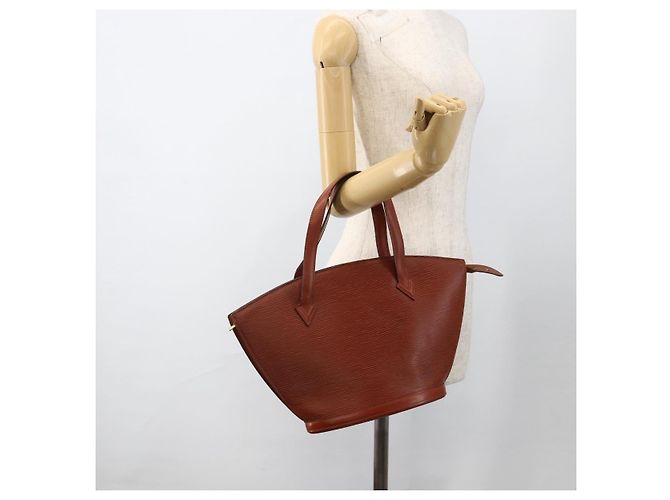LOUIS VUITTON Borsa a Mano Epi Saint Jacques Marrone M52263 LV Auth BA11442 - vista 22