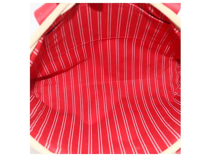 LOUIS VUITTON Antigua Cabas MM Borsa Tote Canvas Beige Rossa M40035 LV Auth ka3234 Rosso - vista 11
