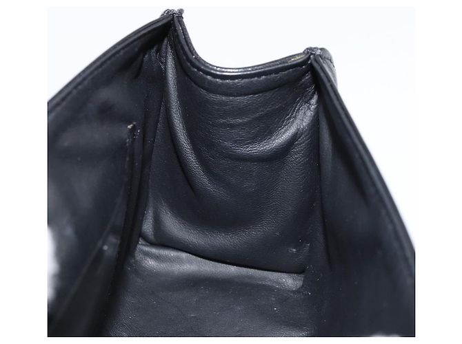 Chloé Borsa a mano in pelle nera e oro con catena in nastro Chloe Auth 174022A Nero D'oro - vista 18