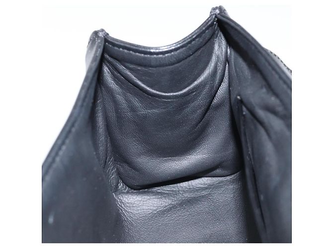 Chloé Borsa a mano in pelle nera e oro con catena in nastro Chloe Auth 174022A Nero D'oro - vista 19