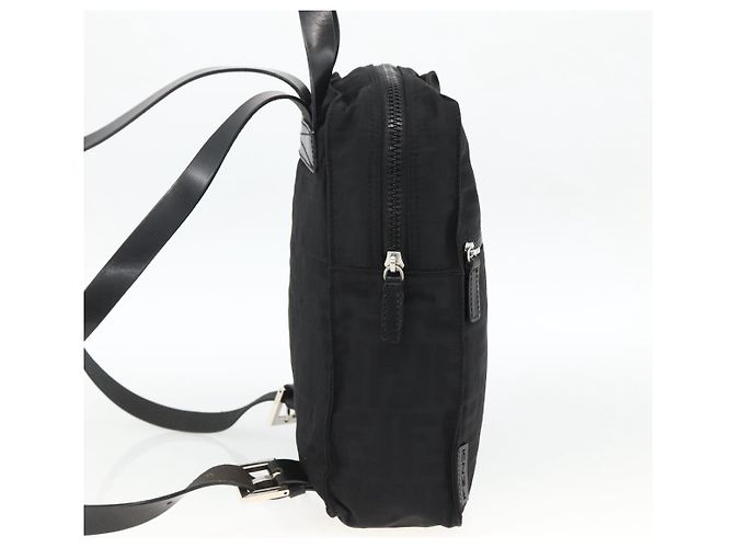 FENDI Zucca Canvas Rucksack Schwarz Silber Auth BSZ267V - Ansicht 4
