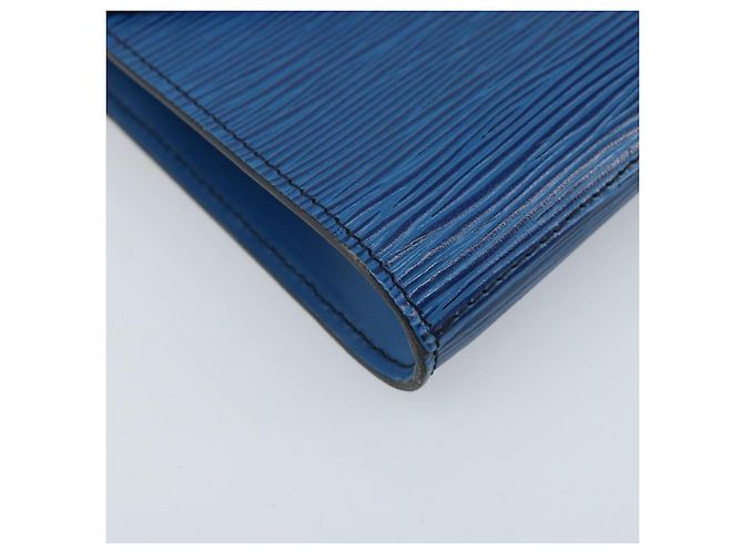LOUIS VUITTON Clutch Art Déco Epi Blu M52635 LV Auth ka3124 - vista 14
