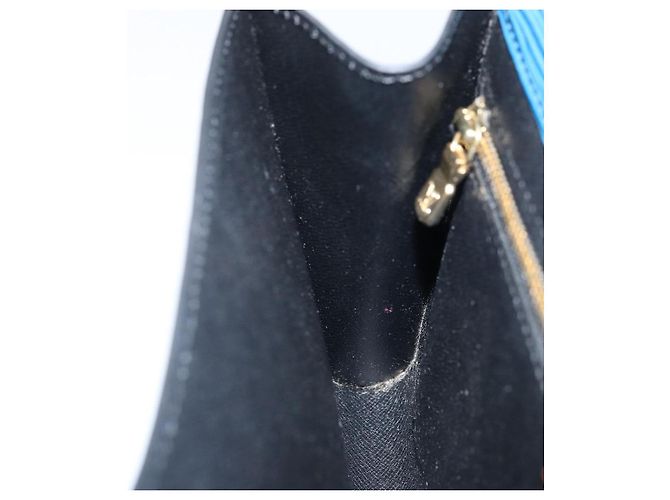 LOUIS VUITTON Clutch Art Déco Epi Blu M52635 LV Auth ka3124 - vista 18