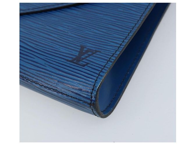 LOUIS VUITTON Clutch Art Déco Epi Blu M52635 LV Auth ka3124 - vista 7
