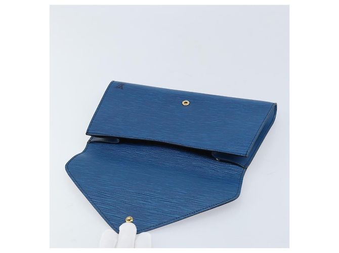 LOUIS VUITTON Clutch Art Déco Epi Blu M52635 LV Auth ka3124 - vista 8
