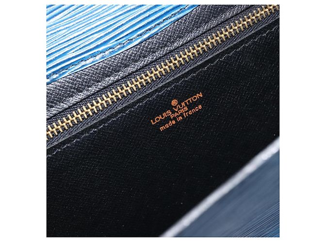 LOUIS VUITTON Clutch Art Déco Epi Blu M52635 LV Auth ka3124 - vista 9