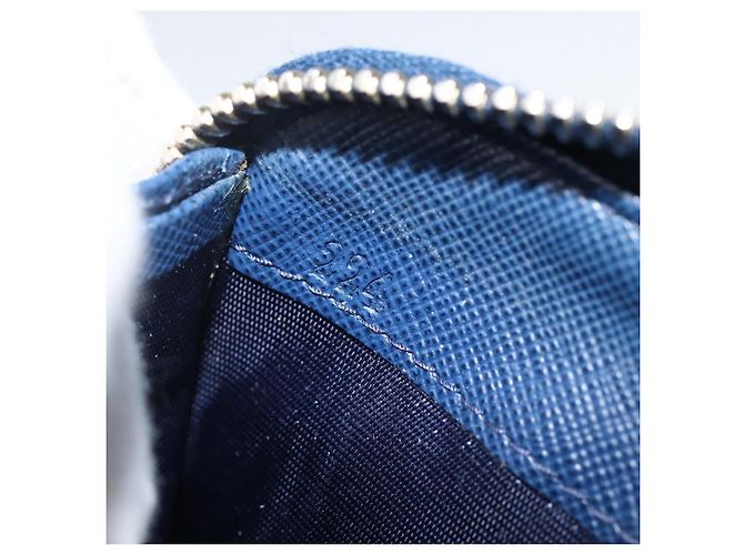 Saffiano PRADA Portafoglio Lungo in pelle Safiano Blu Navy Oro Auth fm5265 D'oro - vista 12