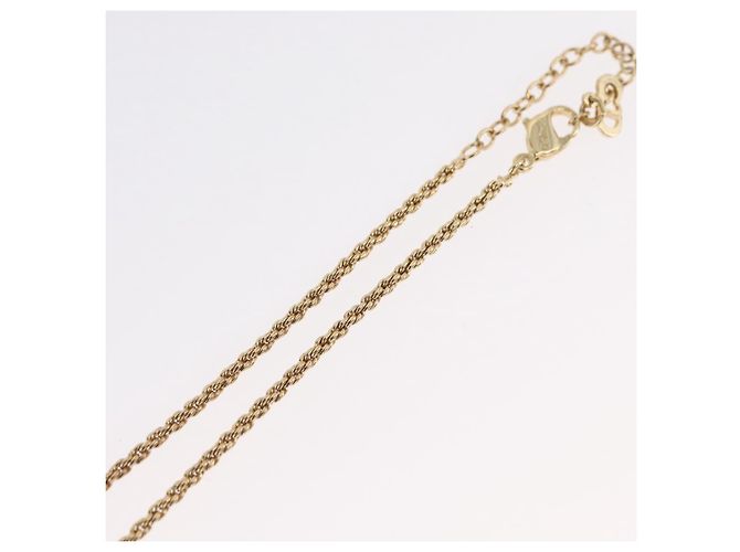 Collana Christian Dior metallo dorato Auth BA11471A - vista 13