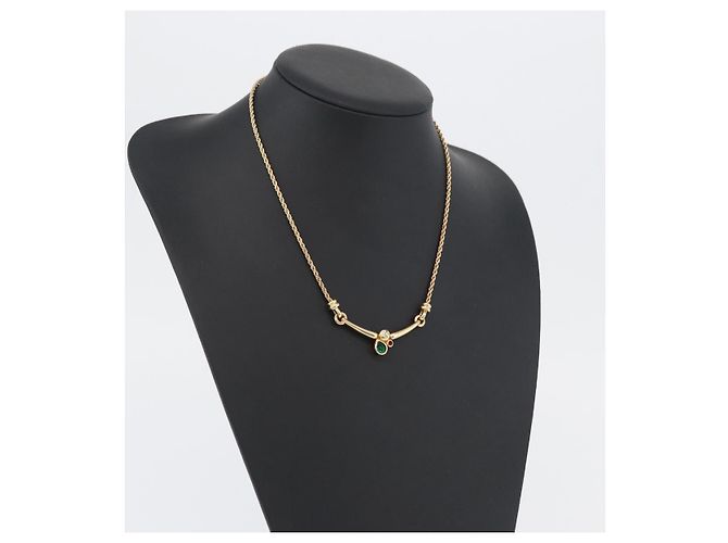 Collana Christian Dior metallo dorato Auth BA11471A - vista 16