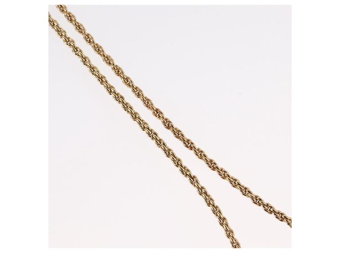 Collana Christian Dior metallo dorato Auth BA11471A - vista 5