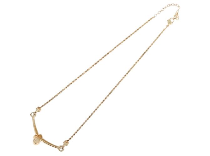 Collana Christian Dior metallo dorato Auth BA11471A - vista 9