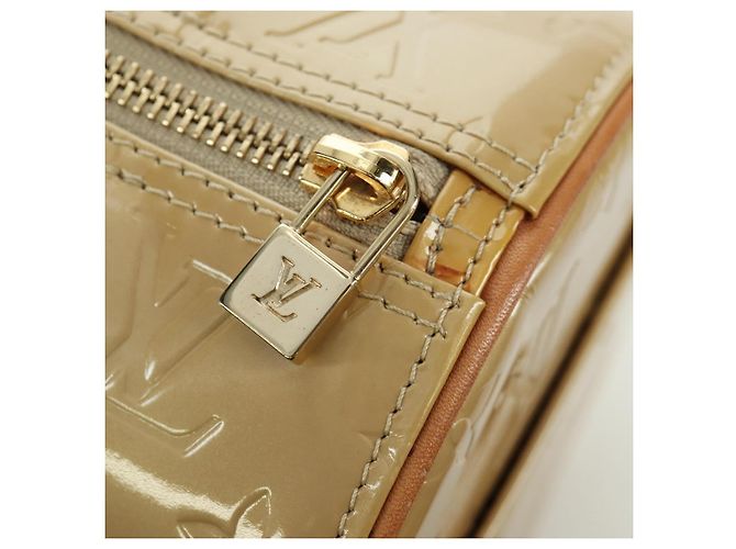 LOUIS VUITTON Borsa a Mano Monogram Vernis Bedford Beige M91006 LV Auth am11044V - vista 9