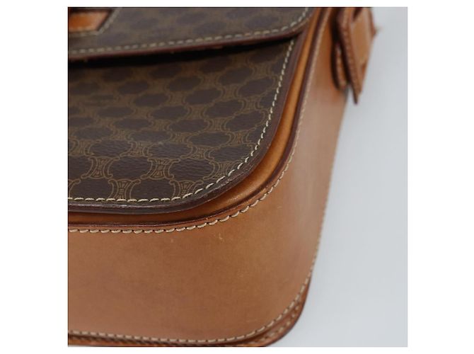 Céline Borsa a spalla in tela Macadam CELINE in pelle PVC marrone oro Auth ARZ423 D'oro - vista 10